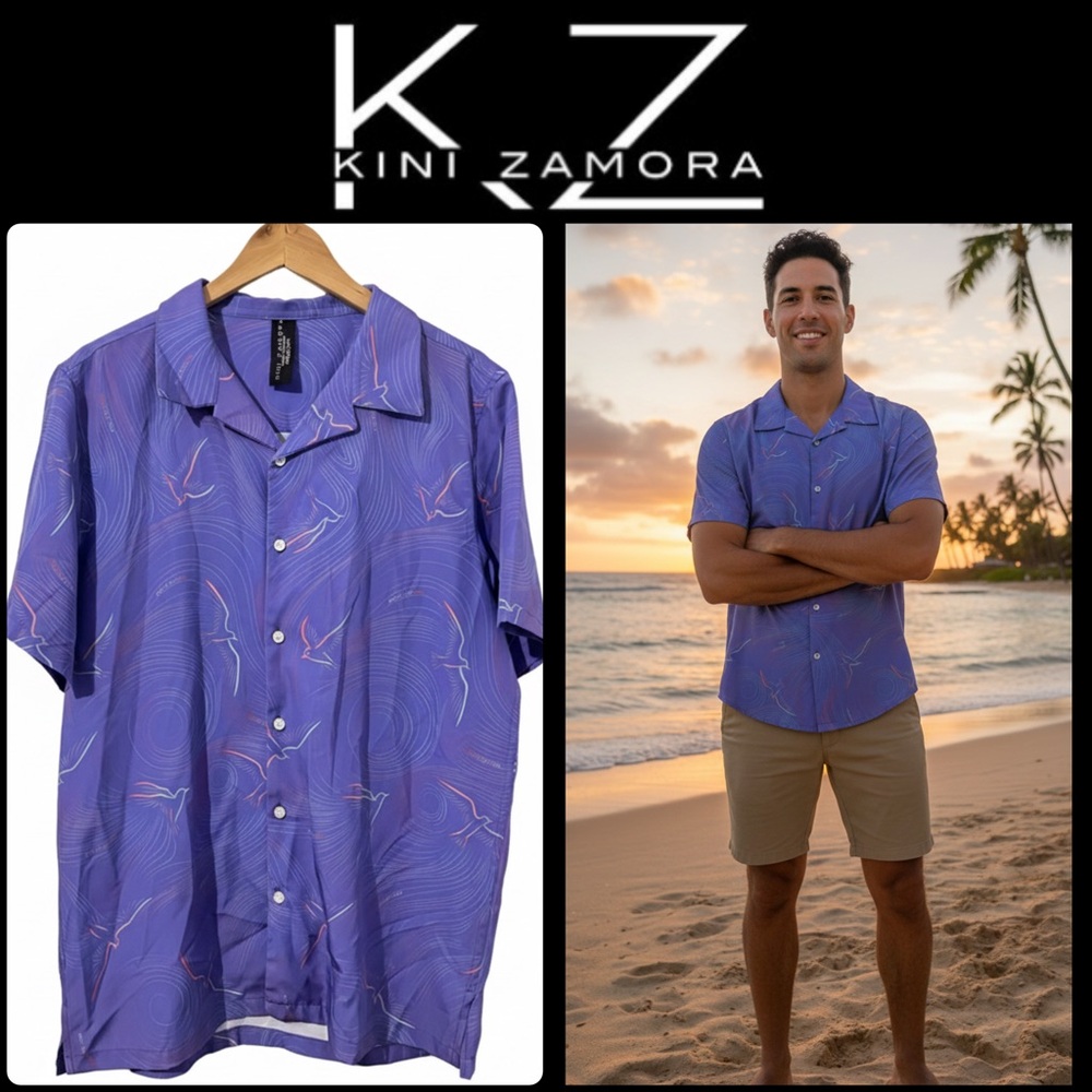 Kini Zamora ✨ Hawaii • Manu O Ku • Aloha Shirt • MEDIUM